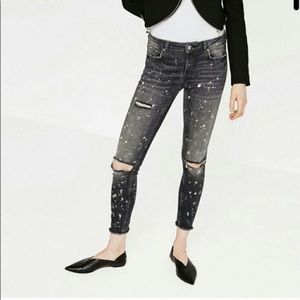 ZARA Paint Splatter Jeans